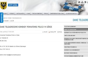 Nowe numery Komendy Powiatowej Policji w Górze